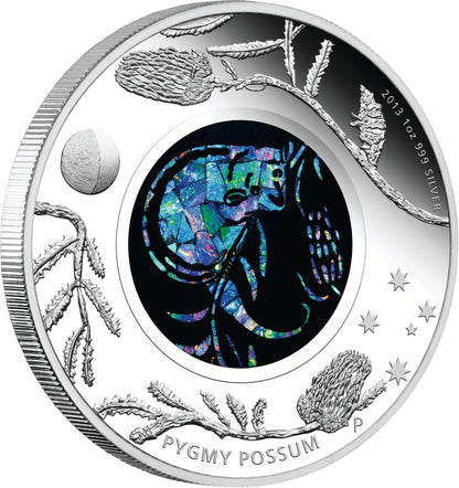 2013 $1 Australian Opal The Pygmy Possum 1oz Silver Proof Coin