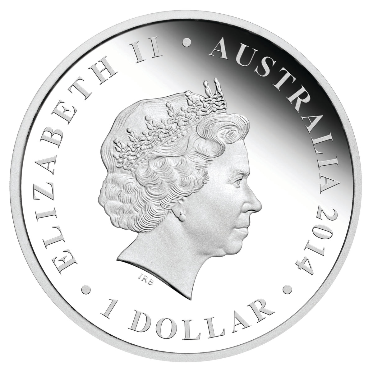 2014 $1 The Land Down Under Gold Rush 1oz Silver Coloured Proof Coin