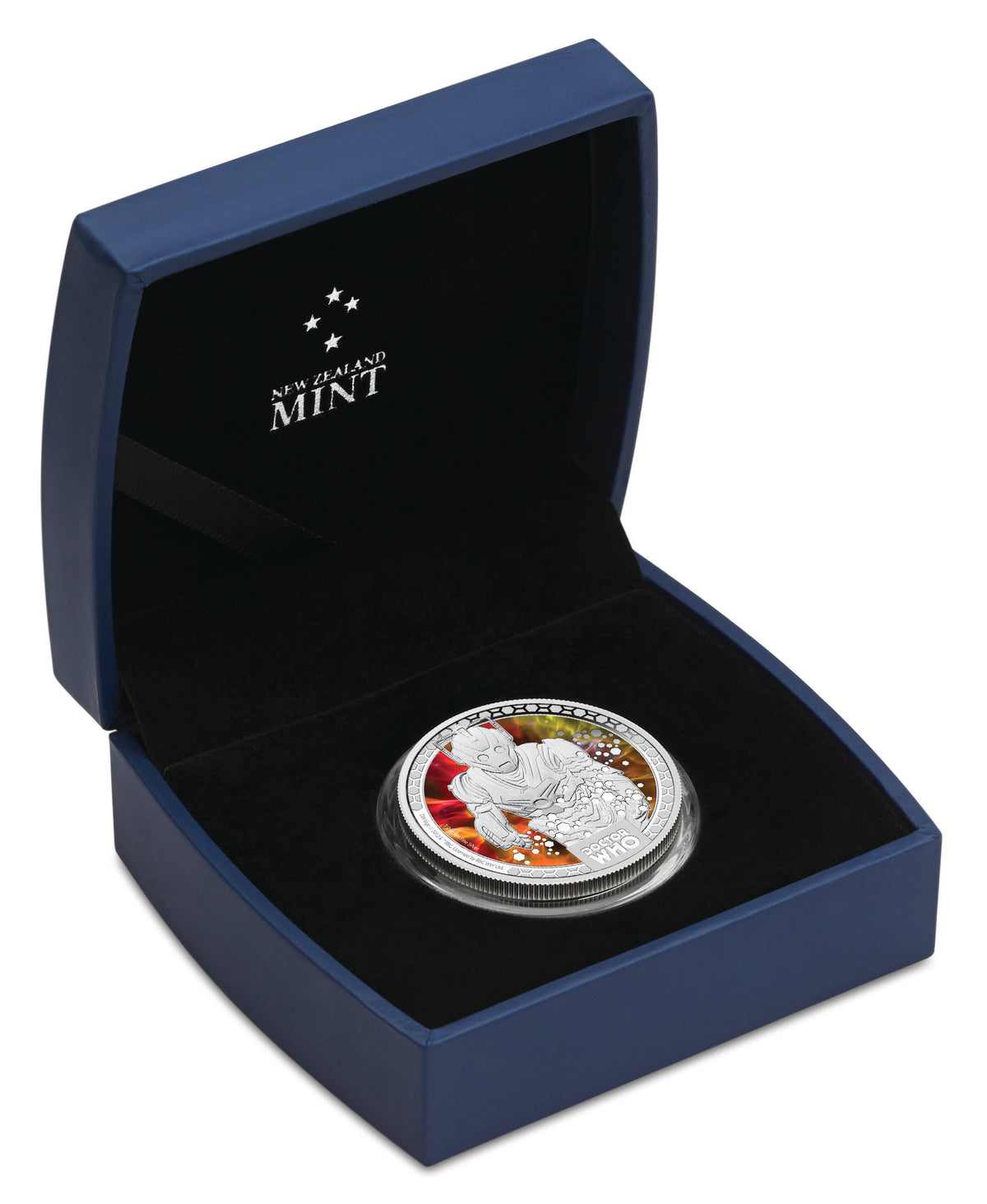 Niue 2014 $1 Doctor Who Cyberman 1/2oz Silver Coloured Proof Coin