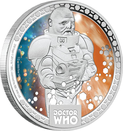 Niue 2014 $1 Doctor Who Sontarans 1/2oz Silver Coloured Proof Coin