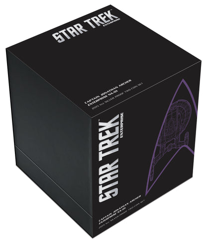 Tuvalu 2015 $1 Star Trek Captain Jonathan Archer and Enterprise NX-01 1oz Silver Coloured Proof 2 Coin Set