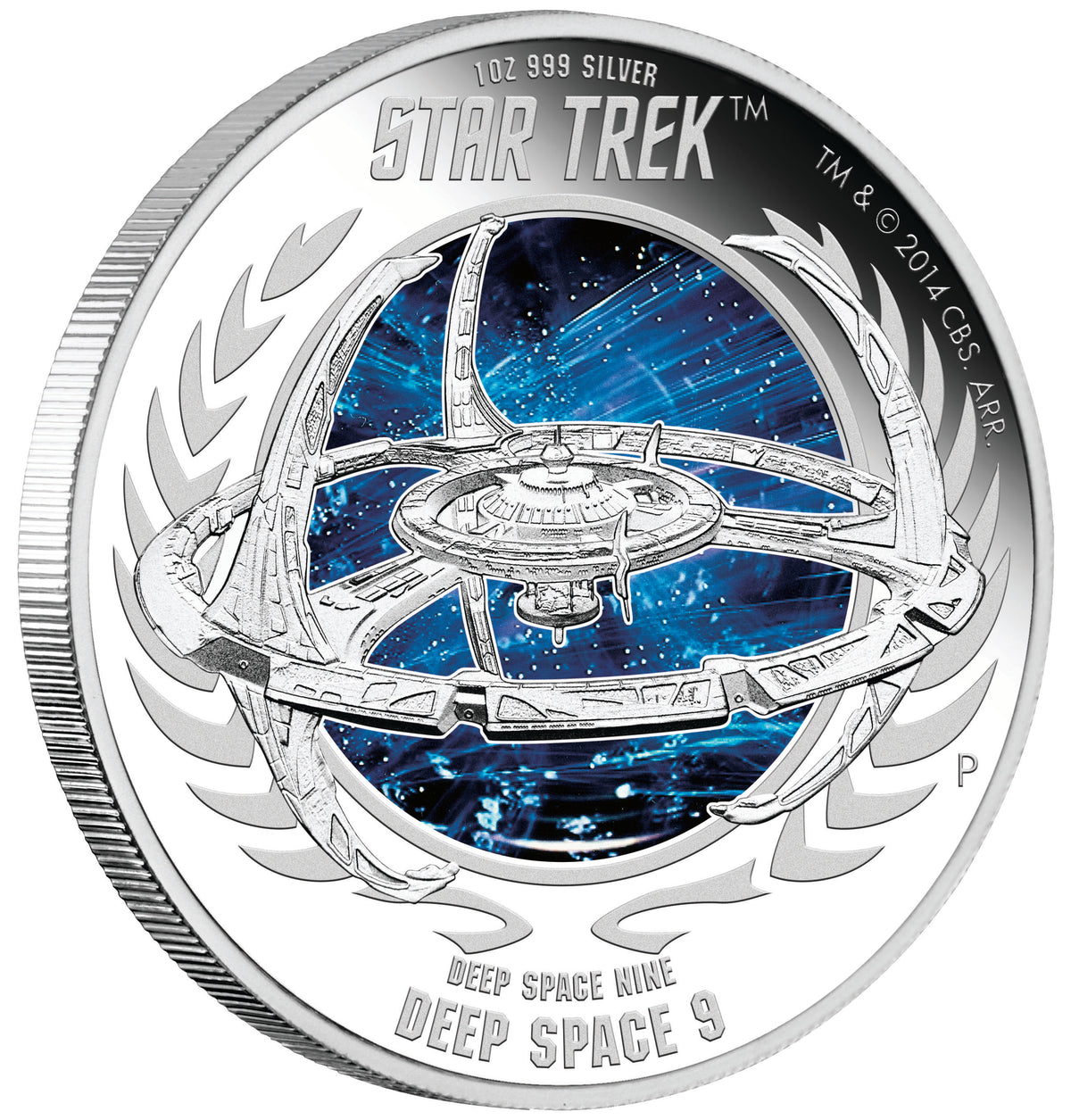 Tuvalu 2015 $1 Star Trek Captain Benjamin Sisko and Deep Space Nine 1oz Silver Coloured Proof 2 Coin Set