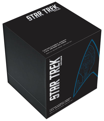 Tuvalu 2015 $1 Star Trek Captain Kathryn Janeway and USS Voyager NCC-74656 1oz Silver Coloured Proof 2 Coin Set
