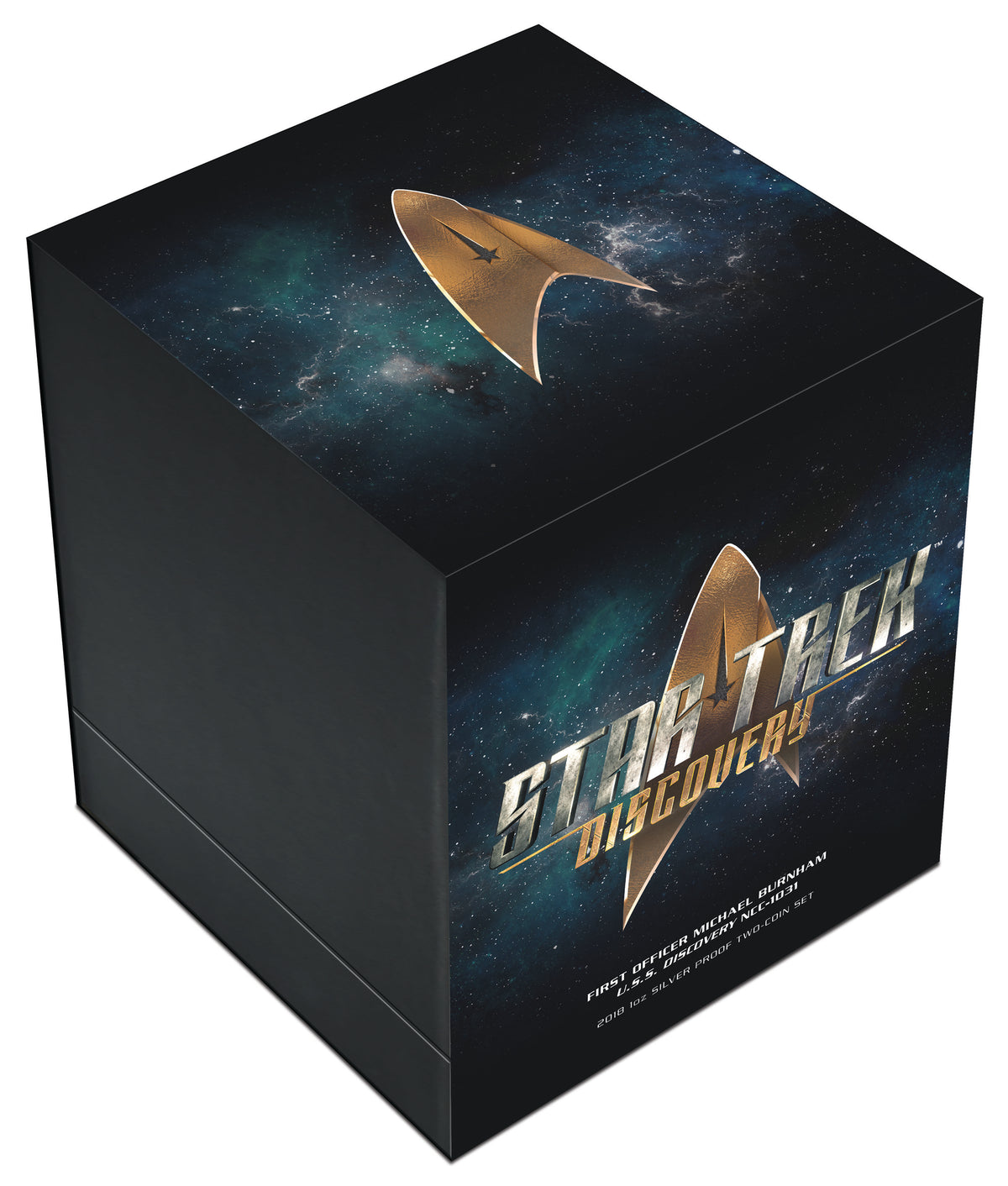 Tuvalu 2018 $1 Star Trek Discovery First Officer Michael Burnham and USS Discovery NCC-1031 1oz Silver Coloured Proof 2 Coin Set