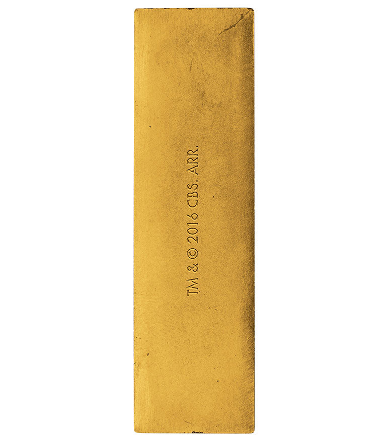 2016 Star Trek 50th Anniversary Deep Space Nine Latinum Slip 1oz Silver Gold Plated Bar