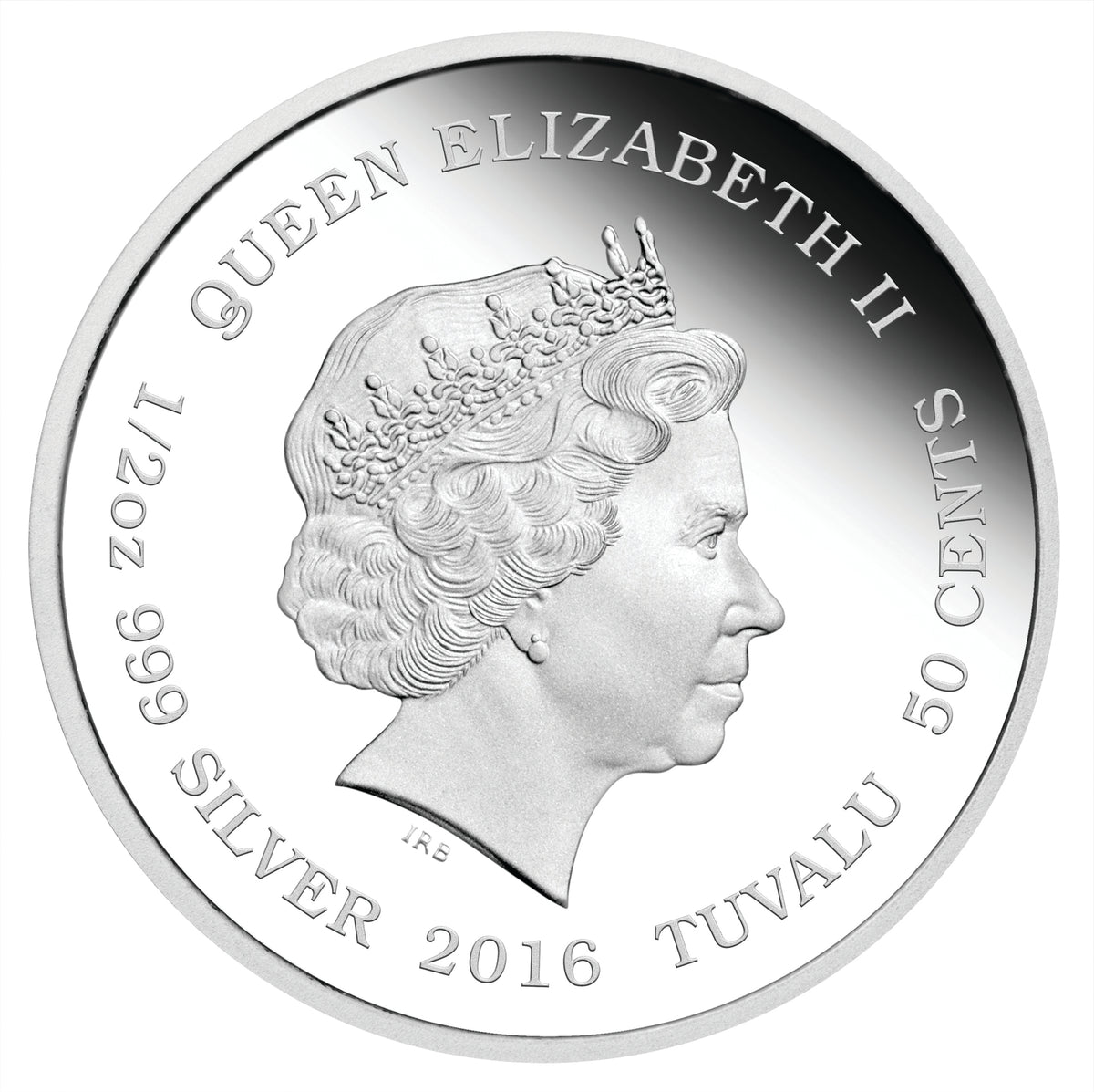 Tuvalu 2016 50c Cubs Jaguar 1/2oz Silver Coloured Proof Coin