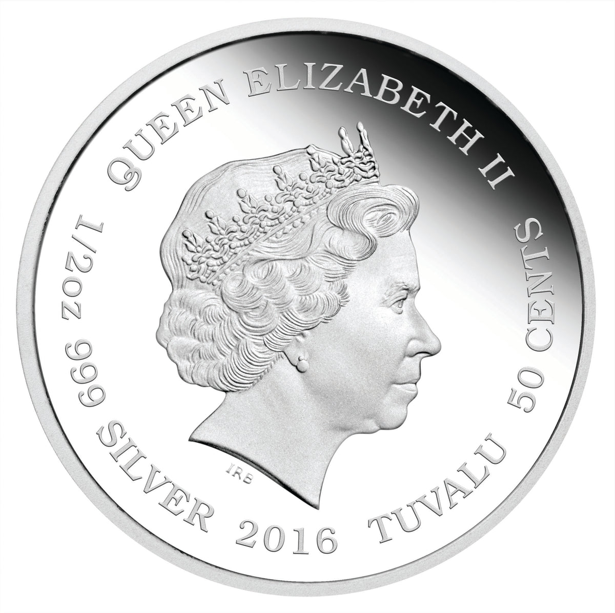 Tuvalu 2016 50c Cubs Tiger 1/2oz Silver Coloured Proof Coin