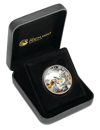 Tuvalu 2016 50c Cubs White Lion 1/2oz Silver Coloured Proof Coin