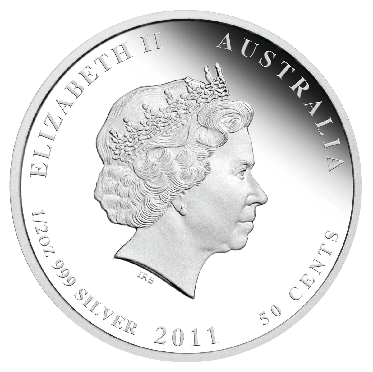 2011 50c Australian Bush Babies Bilby 1/2oz Silver Coloured Proof Coin