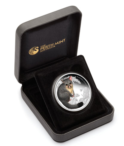 2013 50c Australian Bush Babies II Possum 1/2oz Silver Coloured Proof Coin