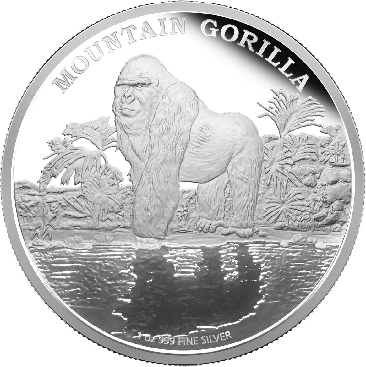 Niue 2015 $2 Endangered Species Mountain Gorilla 1oz Silver Proof Coin