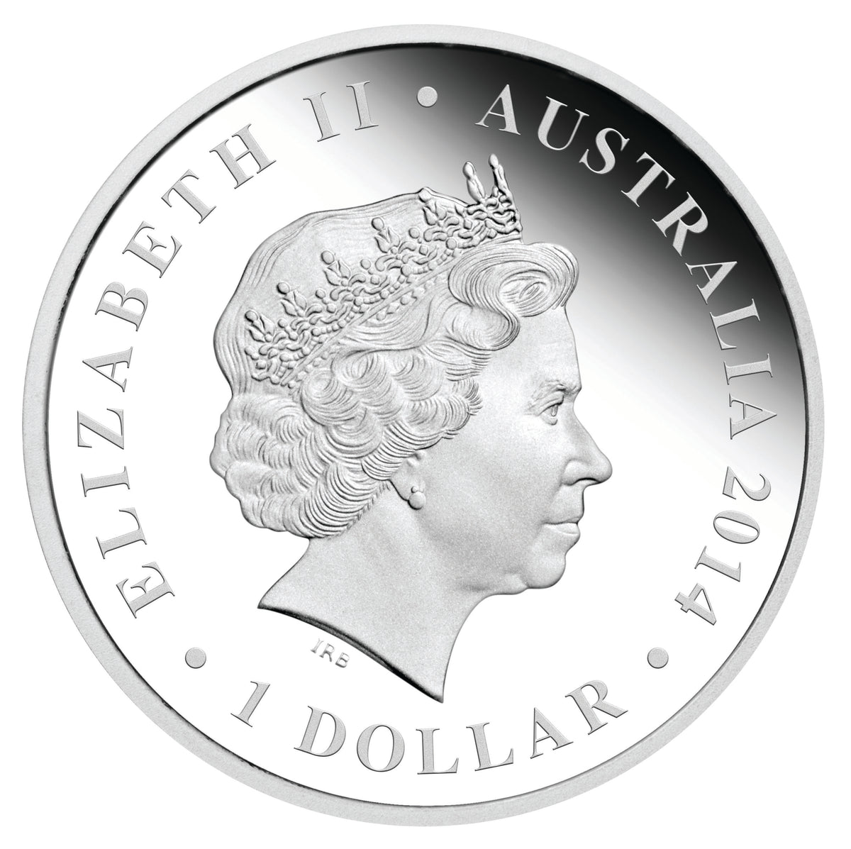 2014 $1 Australian Age of Dinosaurs Australovenator 1oz Silver Coloured Proof Coin