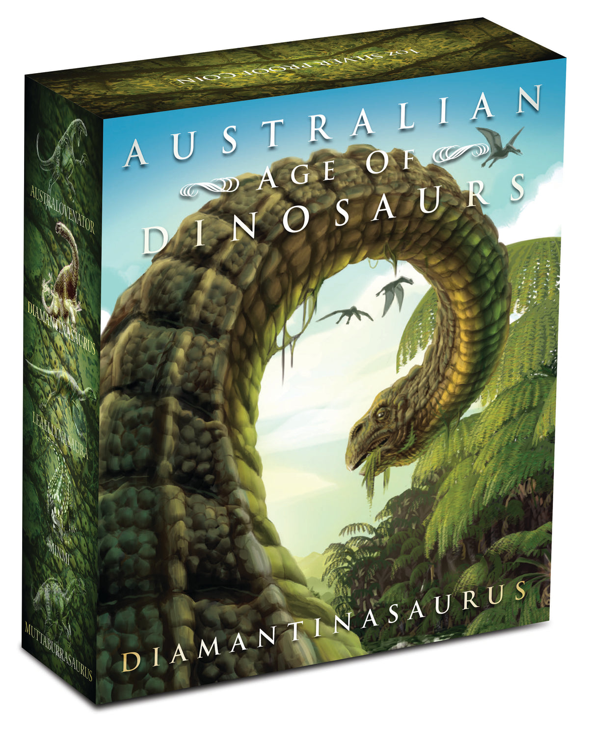 2015 $1 Australian Age of Dinosaurs Diamantinasaurus 1oz Silver Coloured Proof Coin