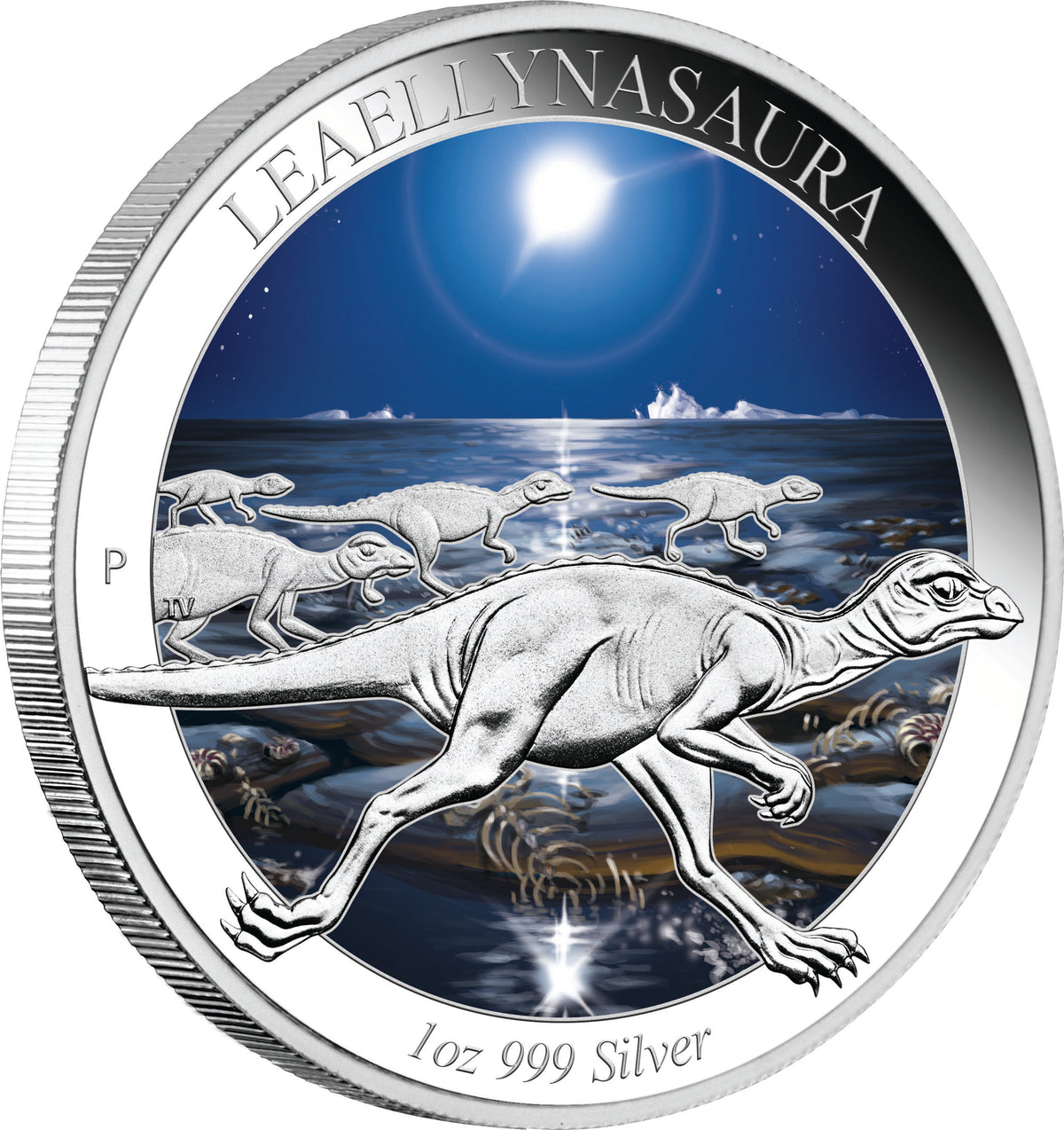 2015 $1 Australian Age of Dinosaurs Leaellynasaura 1oz Silver Coloured Proof Coin