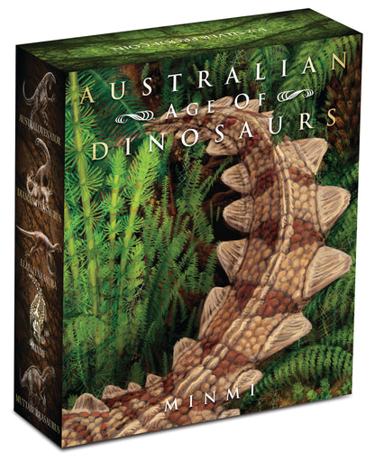 2015 $1 Australian Age of Dinosaurs Minmi 1oz Silver Coloured Proof Coin