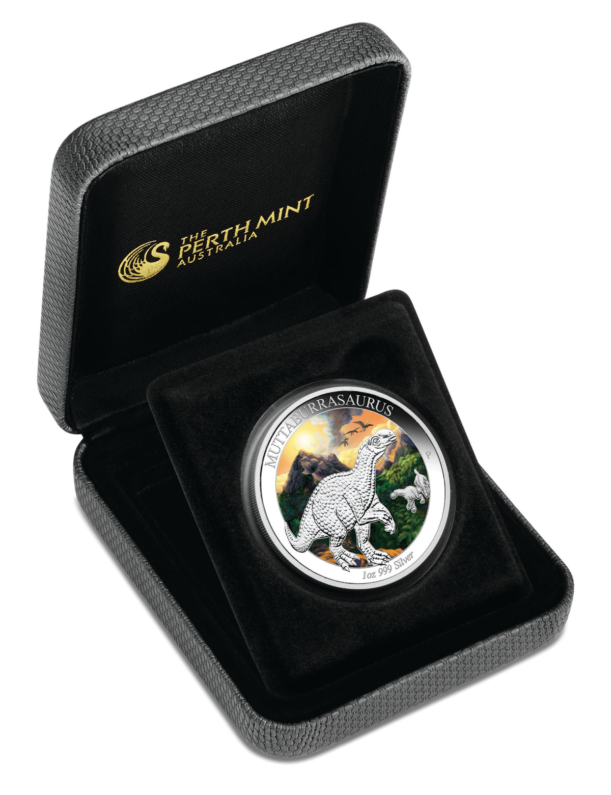 2015 $1 Australian Age of Dinosaurs Muttaburrasaurus 1oz Silver Coloured Proof Coin