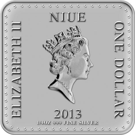Niue 2013 $1 Monopoly 1/4oz Silver Coloured Proof 4 Coin Set with House Piece