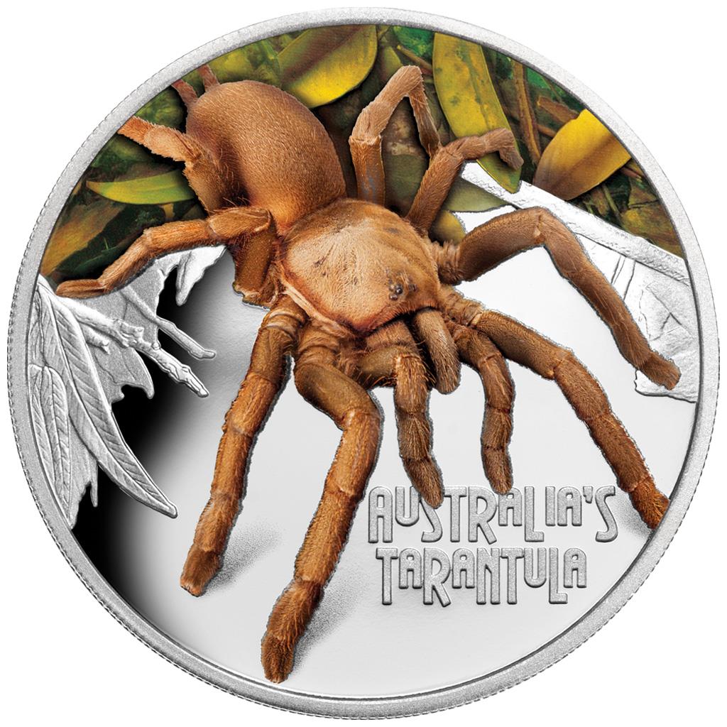 Tuvalu 2020 $1 Deadly and Dangerous Tarantula 1oz Silver Coloured Proof Coin