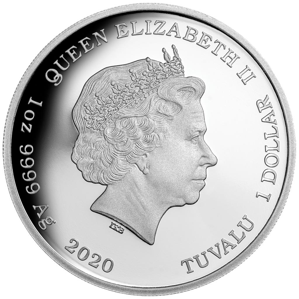 Tuvalu 2020 $1 Deadly and Dangerous Tarantula 1oz Silver Coloured Proof Coin