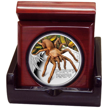 Tuvalu 2020 $1 Deadly and Dangerous Tarantula 1oz Silver Coloured Proof Coin