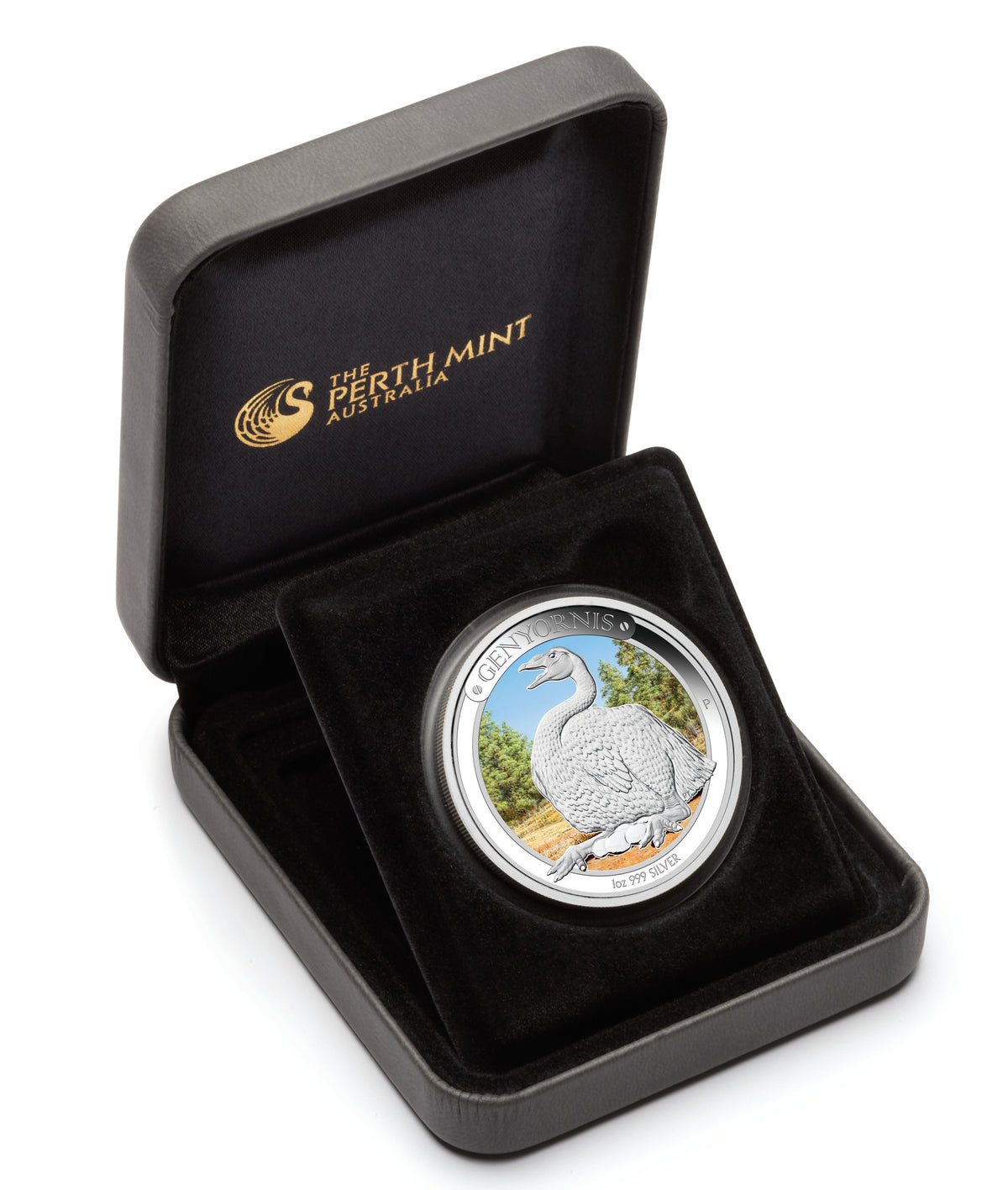 2014 $1 Megafauna Genyornis 1oz Silver Coloured Proof Coin