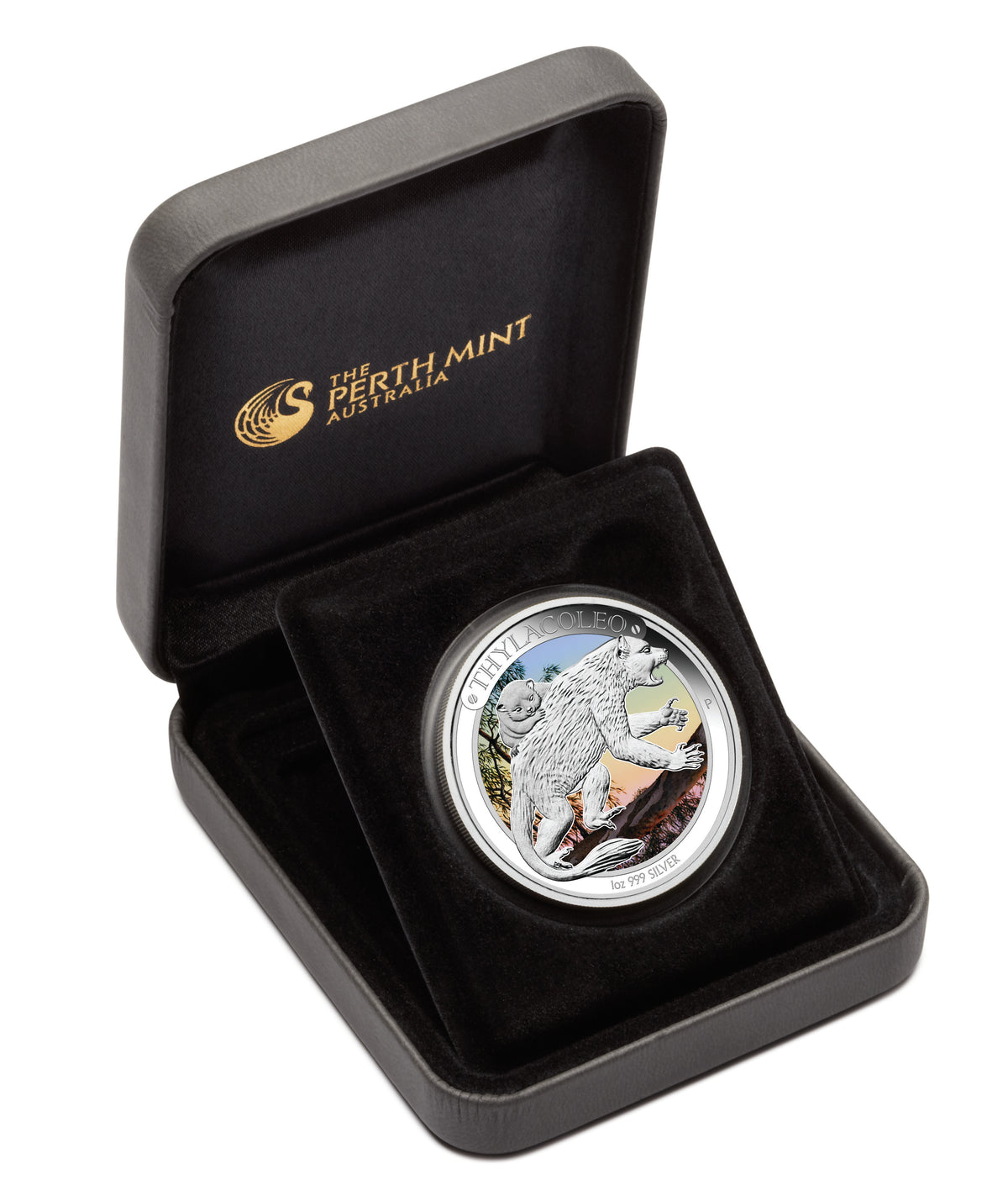 2014 $1 Megafauna Thylacoleo 1oz Silver Coloured Proof Coin