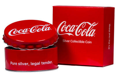 Fiji 2018 $1 Coca Cola Bottle Cap Silver Shaped Coin