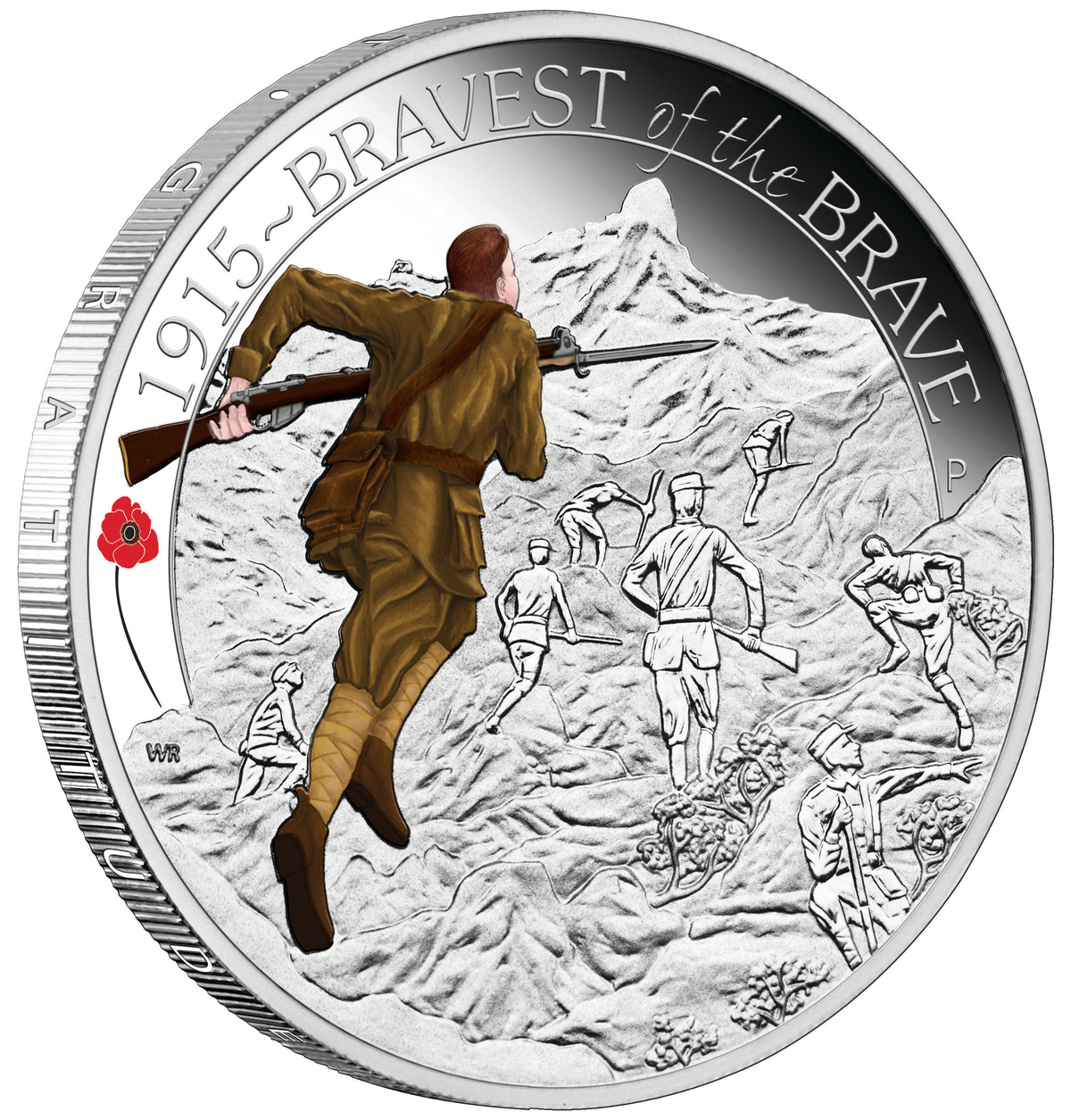 2015 50c The ANZAC Spirit 100th Anniversary 1/2oz Silver Coloured Proof 3 Coin Set