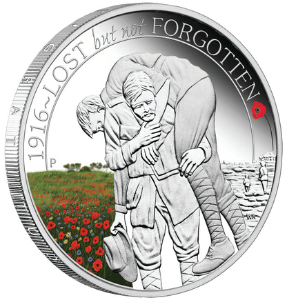 2016 50c The ANZAC Spirit 100th Anniversary 1/2oz Silver Coloured Proof 3 Coin Set
