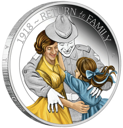 2018 50c The ANZAC Spirit 100th Anniversary 1/2oz Silver Coloured Proof 3 Coin Set