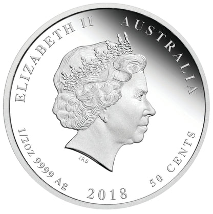 2018 50c The ANZAC Spirit 100th Anniversary 1/2oz Silver Coloured Proof 3 Coin Set