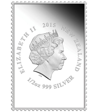 2015 ANZAC 1/2oz Silver Coloured Proof 2 Coin and Stamp Set