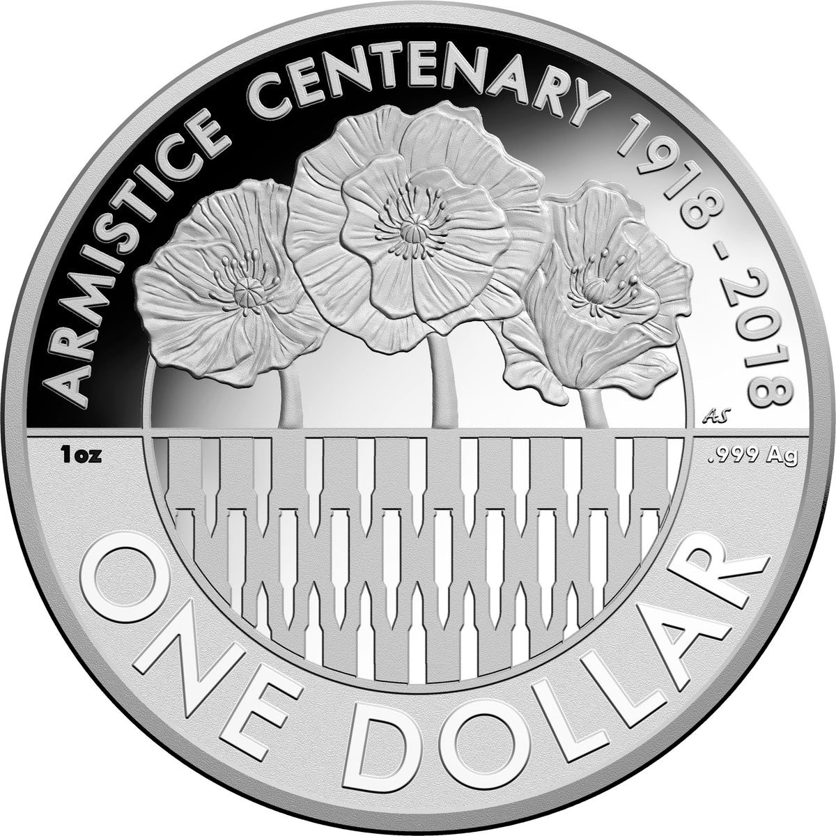 2018 $1 Armistice Centenary 1oz Silver Proof Coin