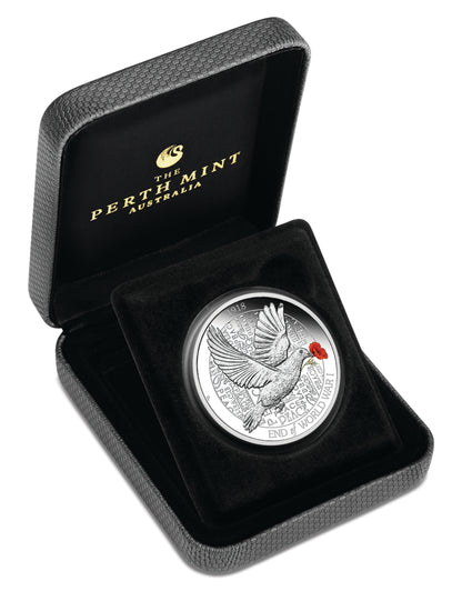 2018 $1 100th Anniversary End of World War I 1oz Silver Proof Coin