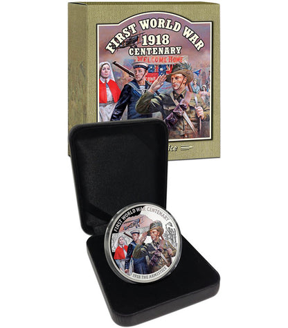 Solomon Islands 2018 $10 First World War Centenary The Armistice Silver Coloured Proof Coin