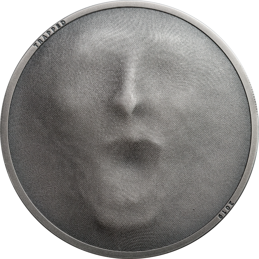Cook Islands 2019 $5 Trapped 1oz Silver High Relief Antiqued Coin