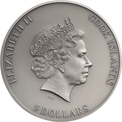 Cook Islands 2020 $5 Trapped Still Trapped 1oz Silver High Relief Antiqued Coin