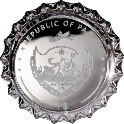 Palau 2016 $1 500 Years Bavarian Purity Law Bottle Cap Silver Coloured Shaped Coin