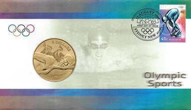 2000 $5 Sydney Olympics Aquatics PNC