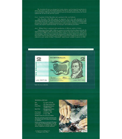 $2 Uncirculated Note with Collector Folder