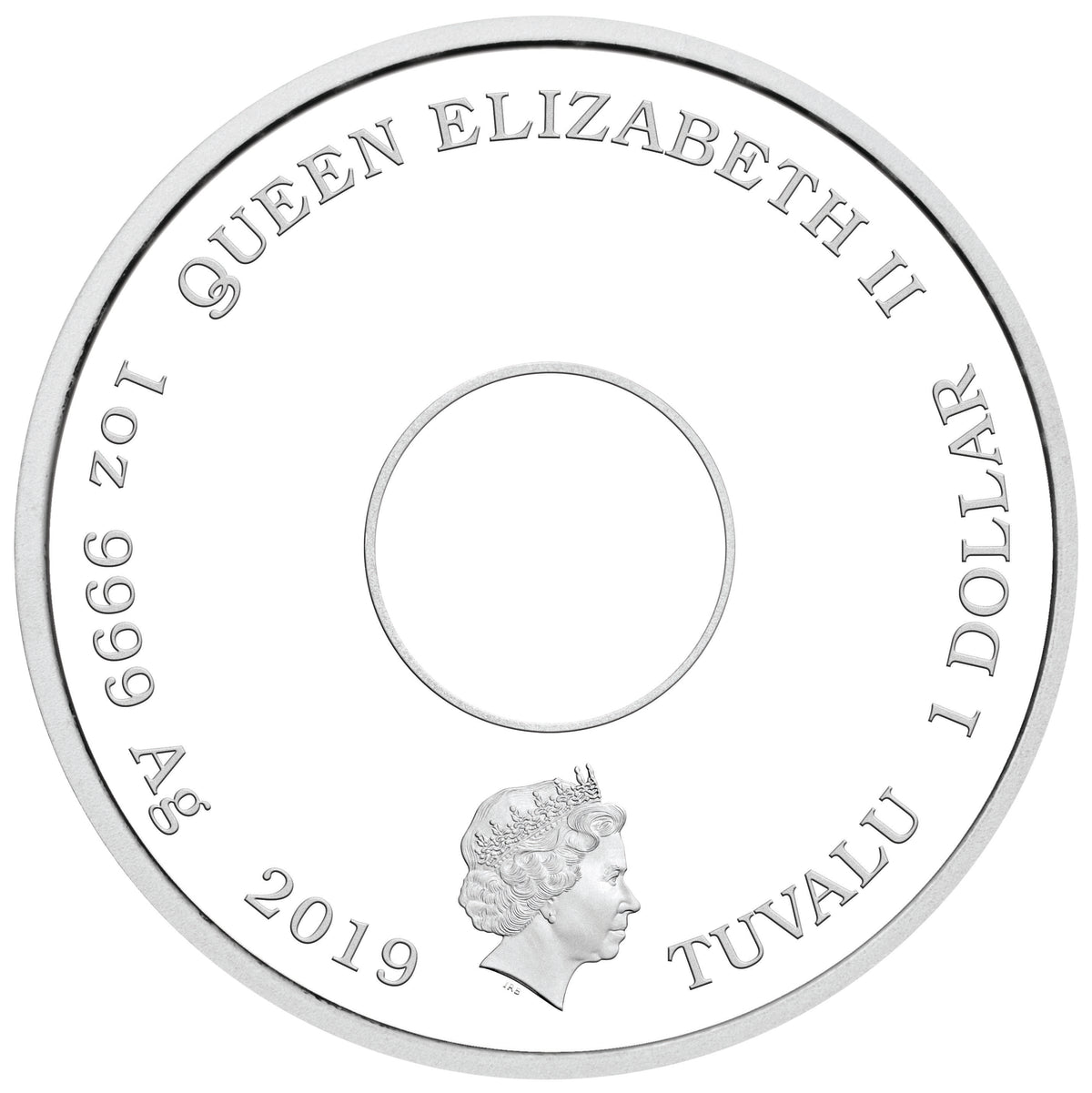 Tuvalu 2019 $1 The Simpsons Donut 1oz Silver Coloured Proof Coin