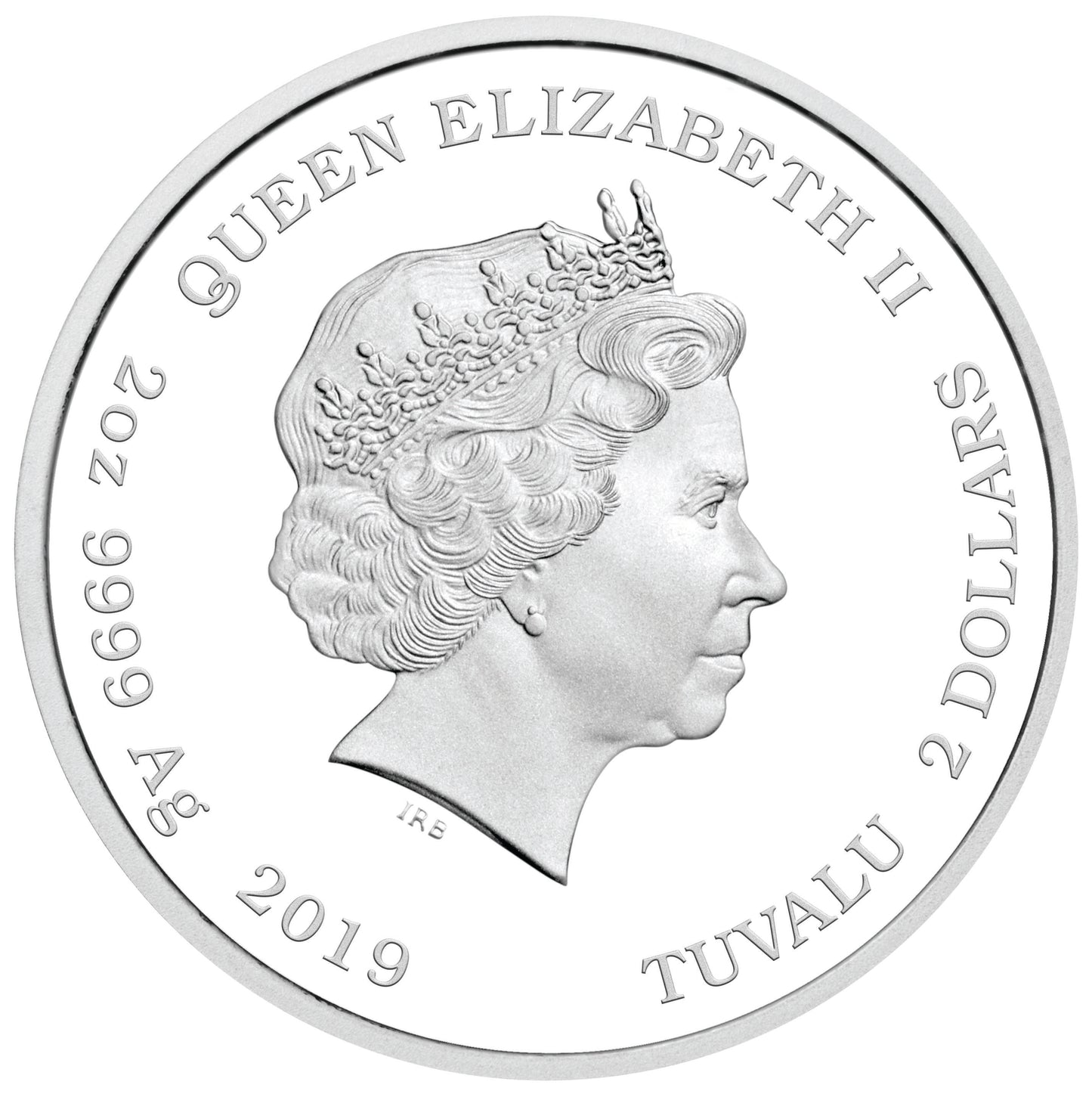Tuvalu 2019 $2 The Simpsons Family 2oz Silver Coloured Proof Coin