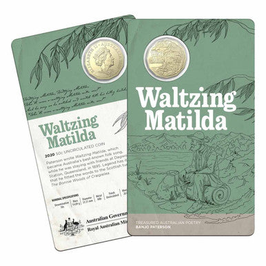 2020 50c Treasured Australian Poetry Banjo Patterson Waltzing Matilda Uncirculated Coin