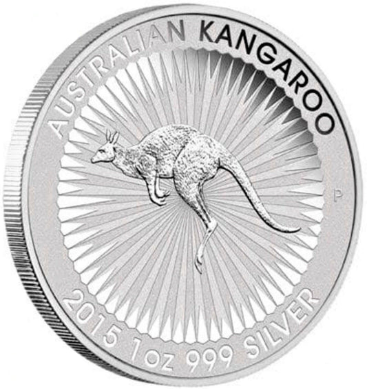 2015 $1 Australian Kangaroo 1oz Silver BU Coin