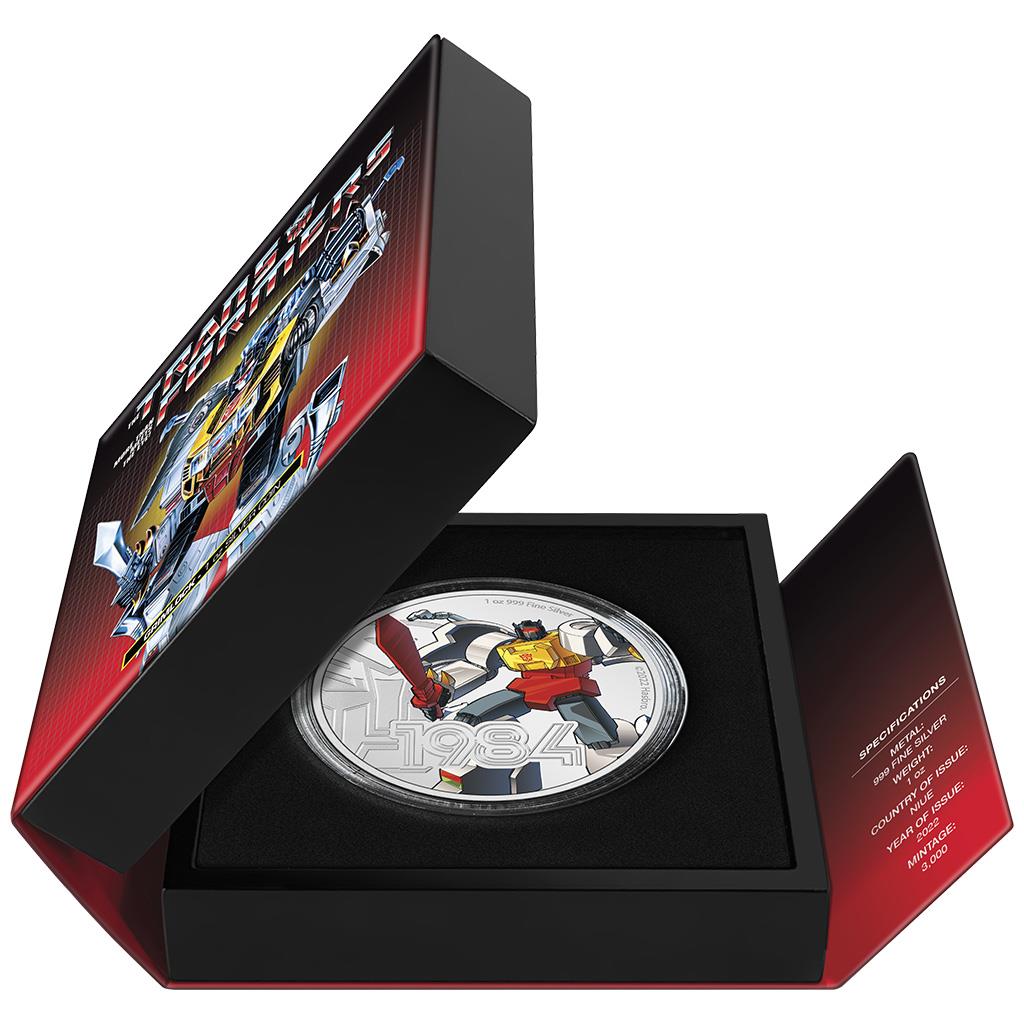 Niue 2022 $2 Transformers 1984 Grimlock 1oz Silver Coloured Proof Coin