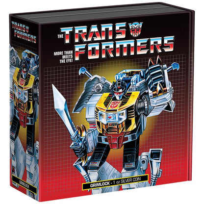 Niue 2022 $2 Transformers 1984 Grimlock 1oz Silver Coloured Proof Coin