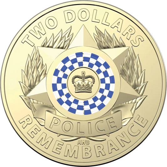2019 $2 Police Remembrance Coloured Al-Bronze Uncirculated Coin