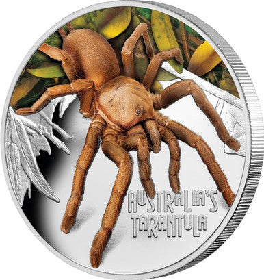 Tuvalu 2020 $1 Deadly and Dangerous Tarantula 1oz Silver Coloured Proof Coin