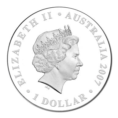 2007 $1 Diamond Wedding Anniversary 1oz Silver Coloured Proof Coin