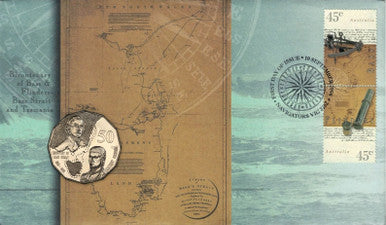 1998 50c Bicentenary of Bass & Flinders Bass Strait and Tasmania PNC